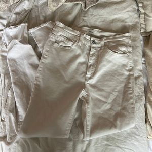 White split hem jeans